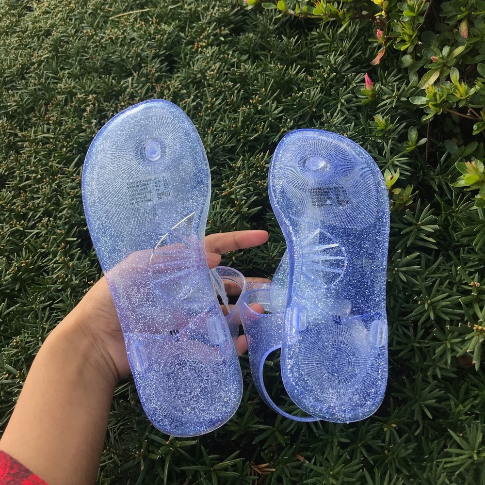 Clear Glitter Sandals - Picture 2 of 3